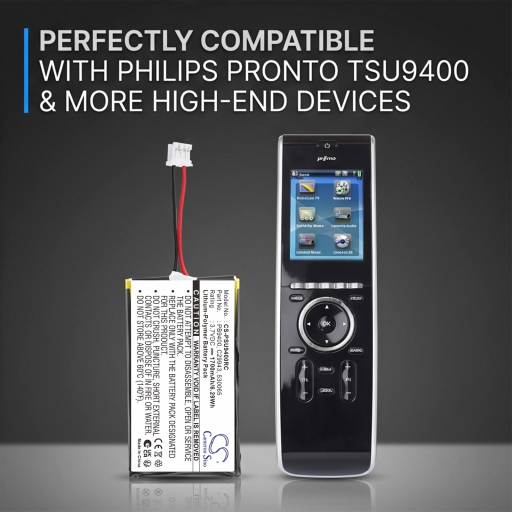 Batterijen compatibel met Philips Pronto TSU-9300 TSU-9400 TSU9300 CS-PSU9400RC