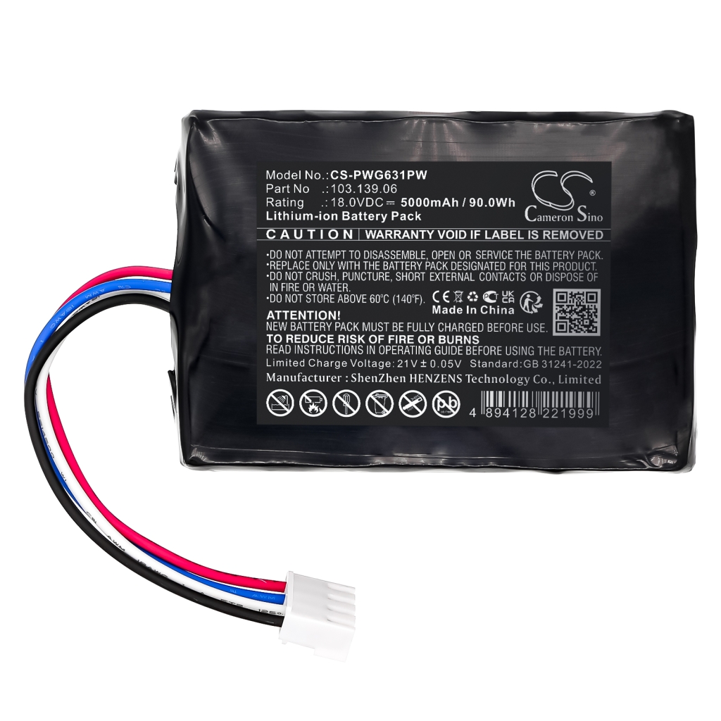 Batterij Vervangt 103.139.06
