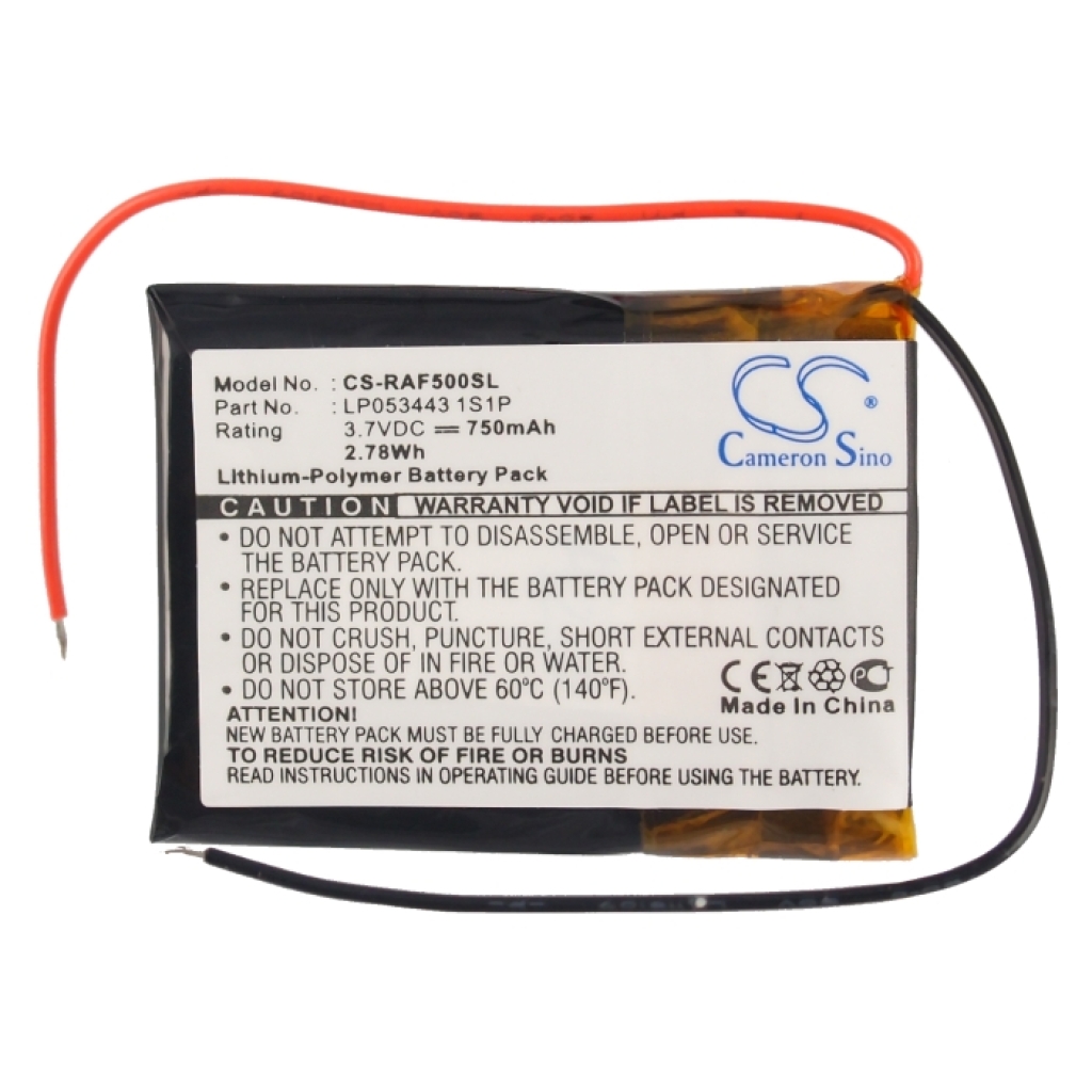 Compatibele batterijvervanging voor RAC LP053443 1S1P