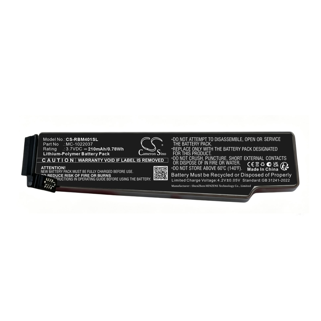 Batterijen compatibel met Ray-ban Meta Wayfarer Gen1 Wayfarer Gen2 CS-RBM401SL