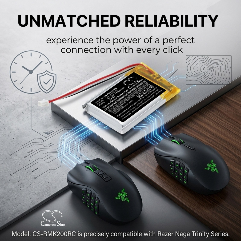 Batterijen compatibel met RAZER Kain 202 Wireless Gaming Mouse CS-RMK200RC