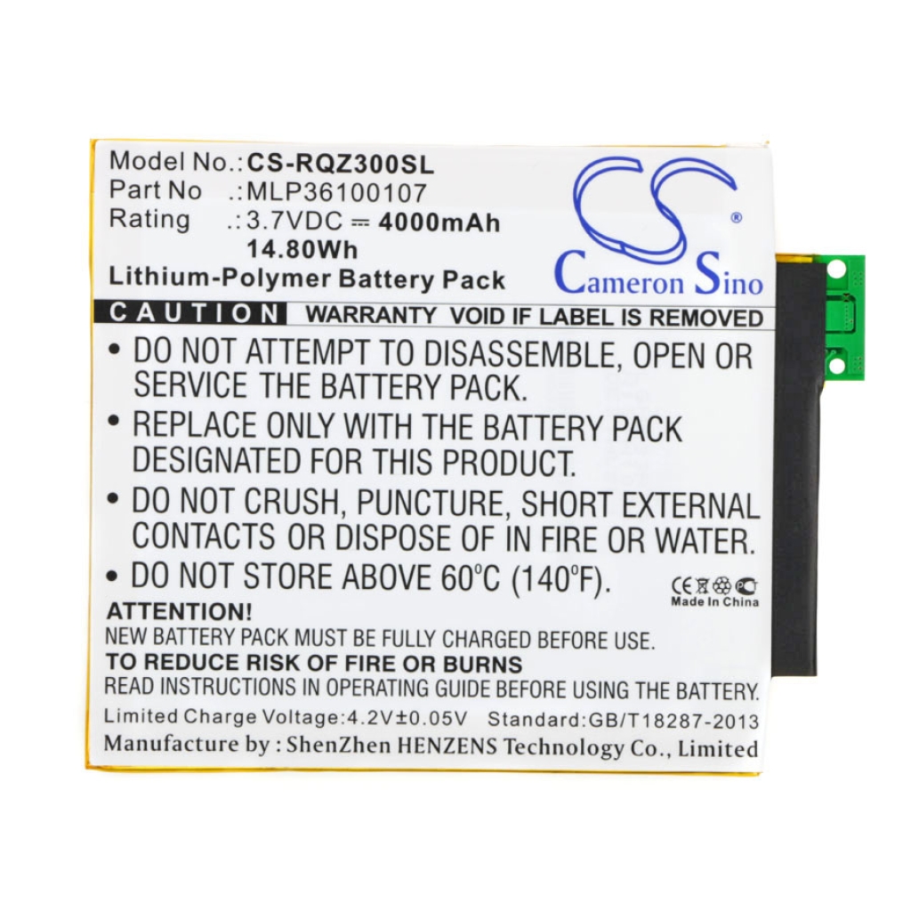 Batterij Vervangt MLP36100107