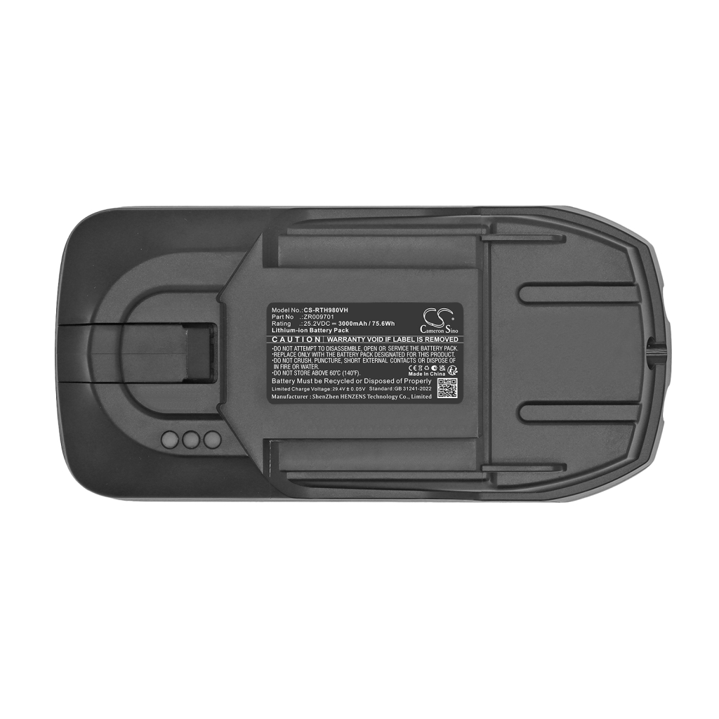 Batterijen compatibel met Rowenta RH 9811 WO 4Q0 9812 WO 4Q0 9829 WO 4Q0 CS-RTH980VH
