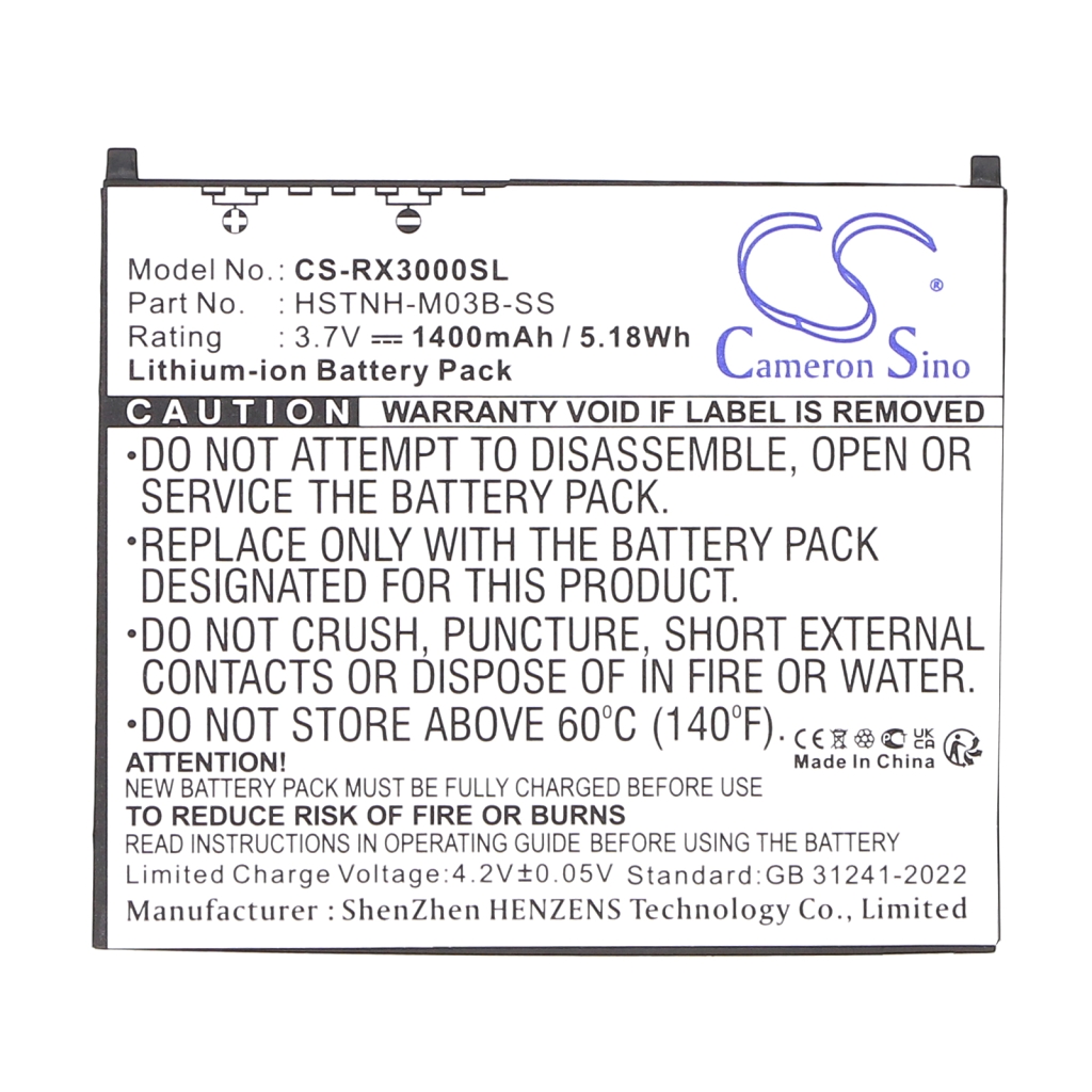 Tablette Batterie HP CS-RX3000SL