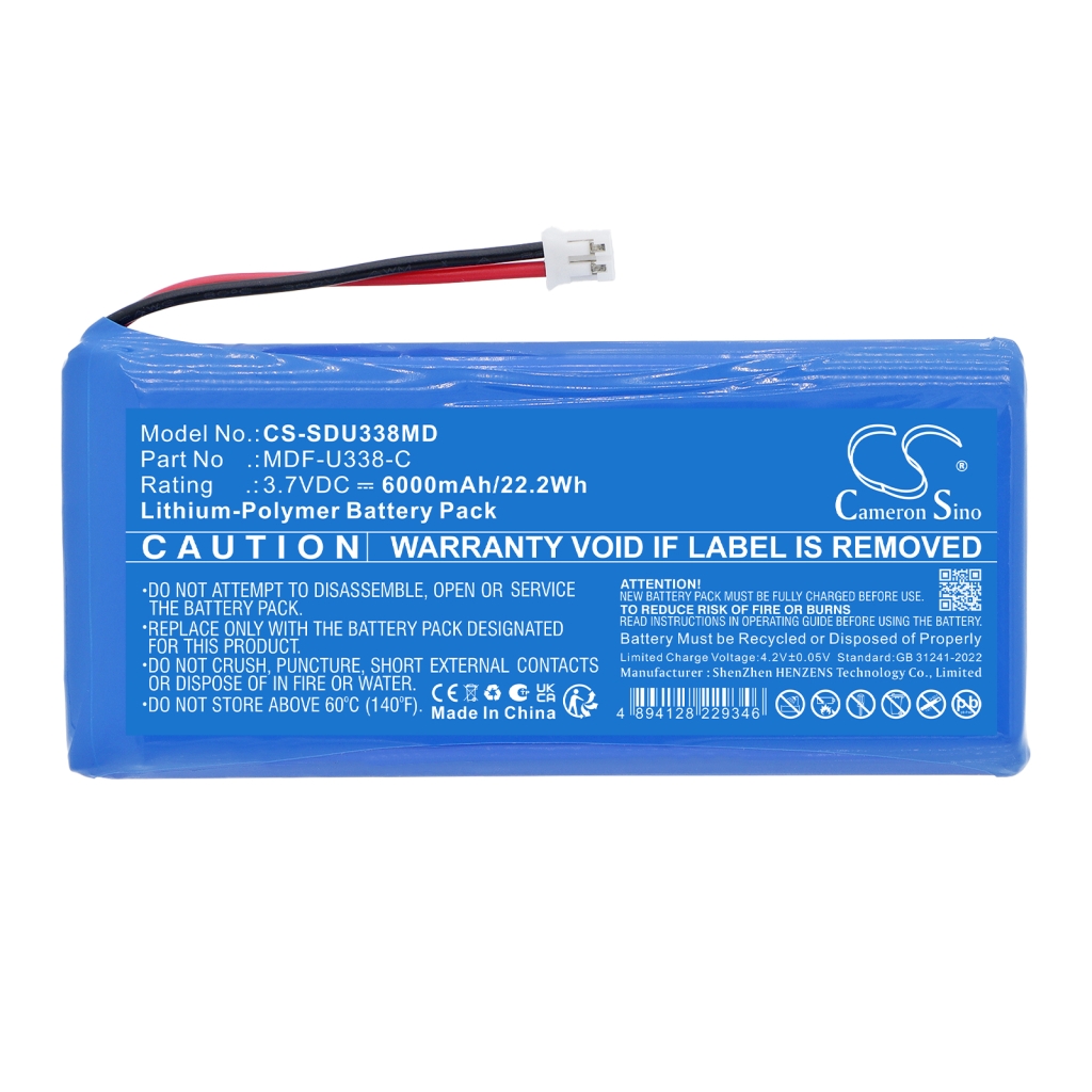 Batterij compatibel met Sanyo CS-SDU338MD