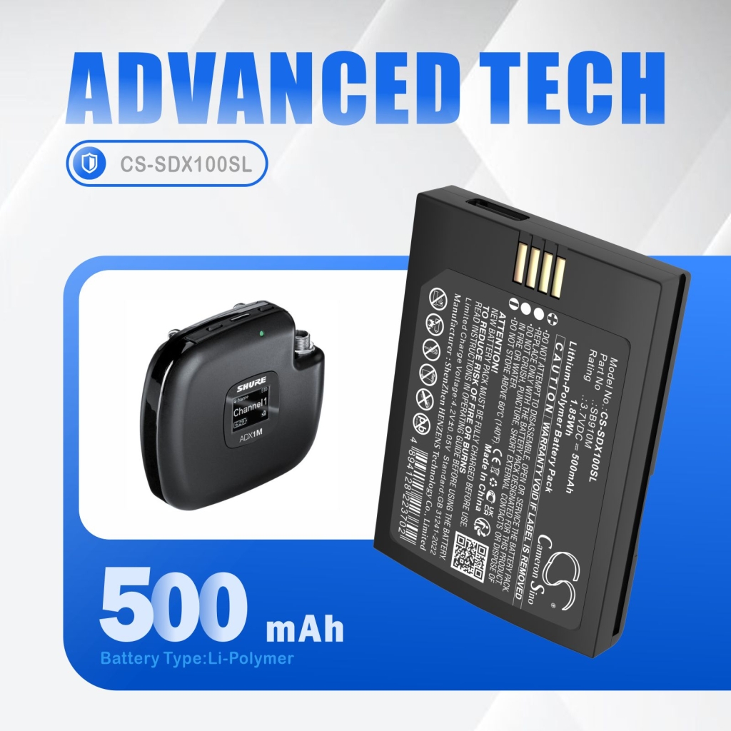 Batterijen Audio device batteries CS-SDX100SL