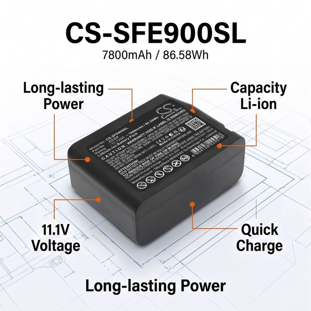 Batterij compatibel met Signalfire CS-SFE900SL