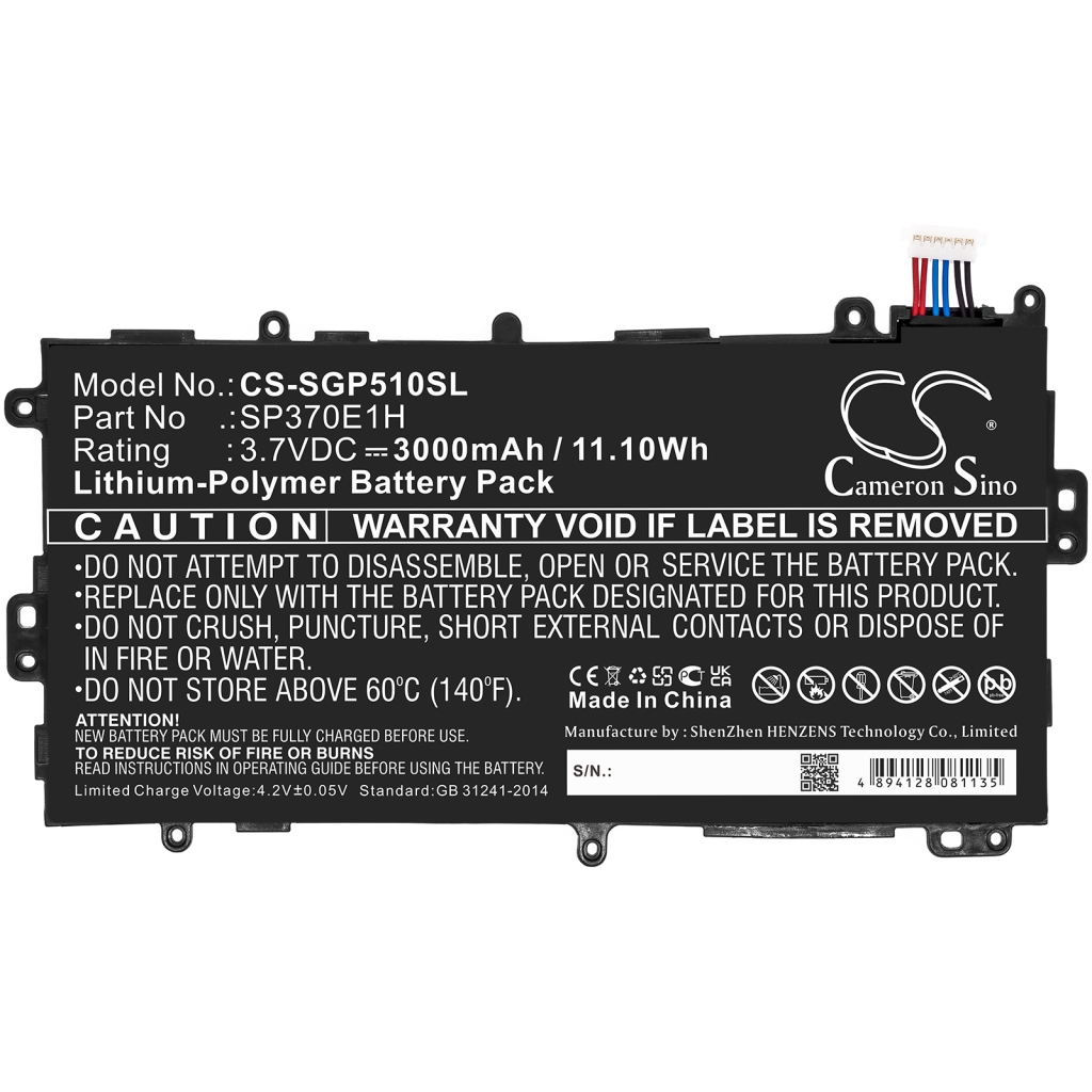 Batterij Vervangt SP3770E1H