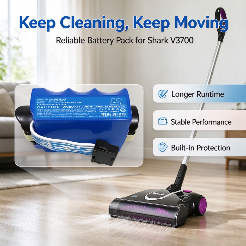 Batterijen compatibel met Shark XBAT3700 XBAT3700 CS-SHX374VX