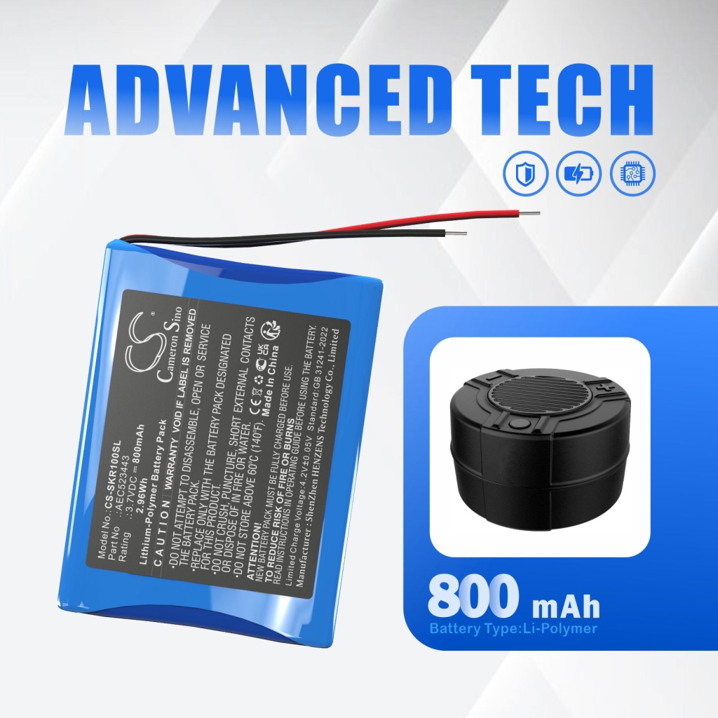 Compatibele batterijvervanging voor Skullcandy AEC523443