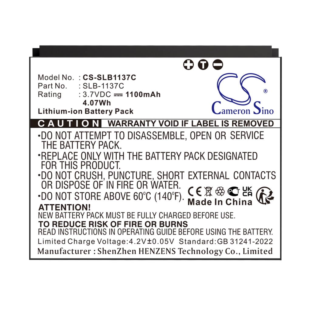 Batterij Vervangt SLB-1137C