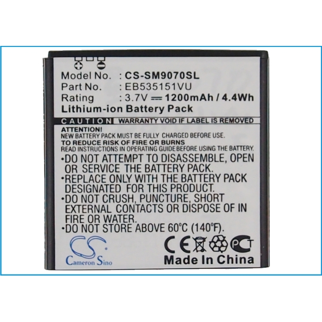 Batterie de téléphone portable Samsung CS-SM9070SL