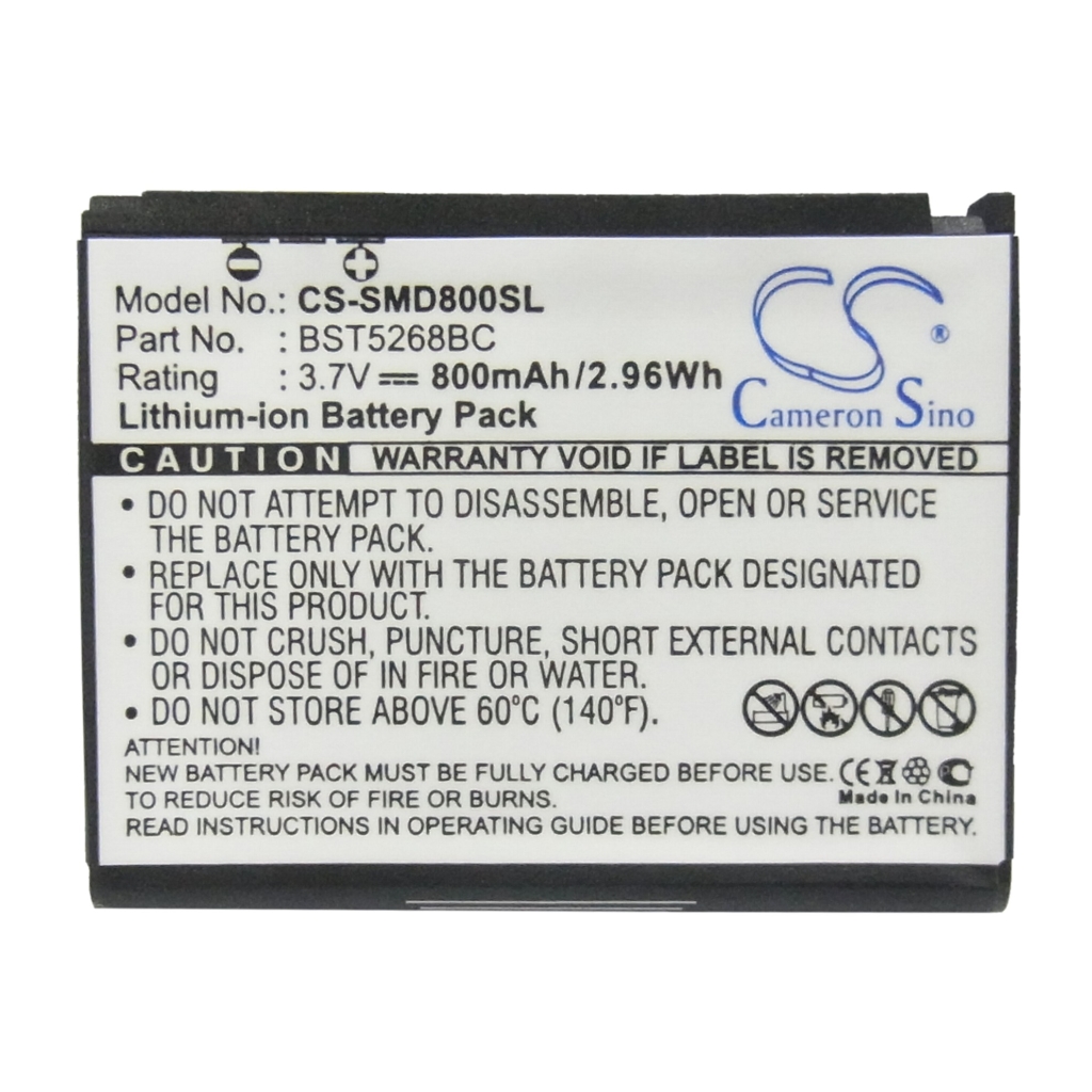 Batterie de téléphone portable Samsung CS-SMD800SL