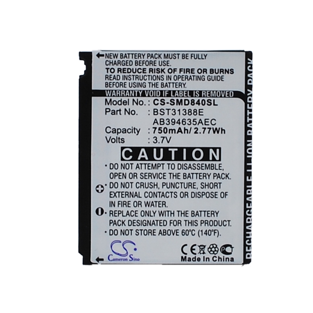 Batterie de téléphone portable Samsung CS-SMD840SL