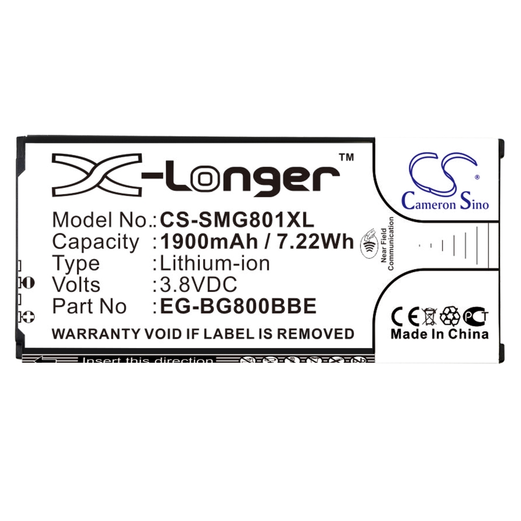 Battery Replaces EB-BG800BBE