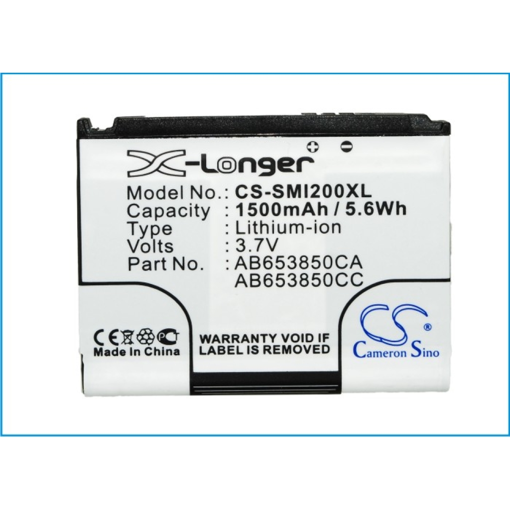 Batterij compatibel met Samsung CS-SMI200XL