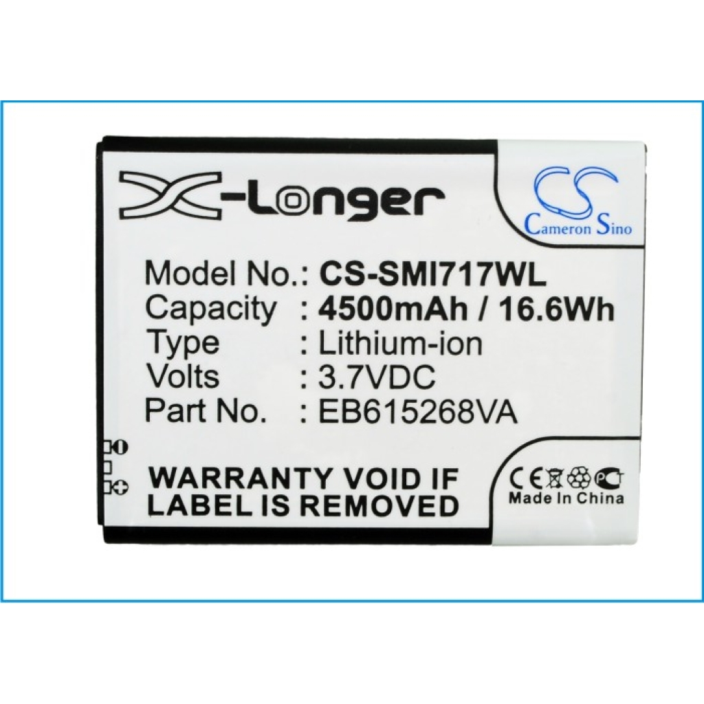 Batterijen compatibel met Samsung Galaxy Note Note LTE CS-SMI717WL