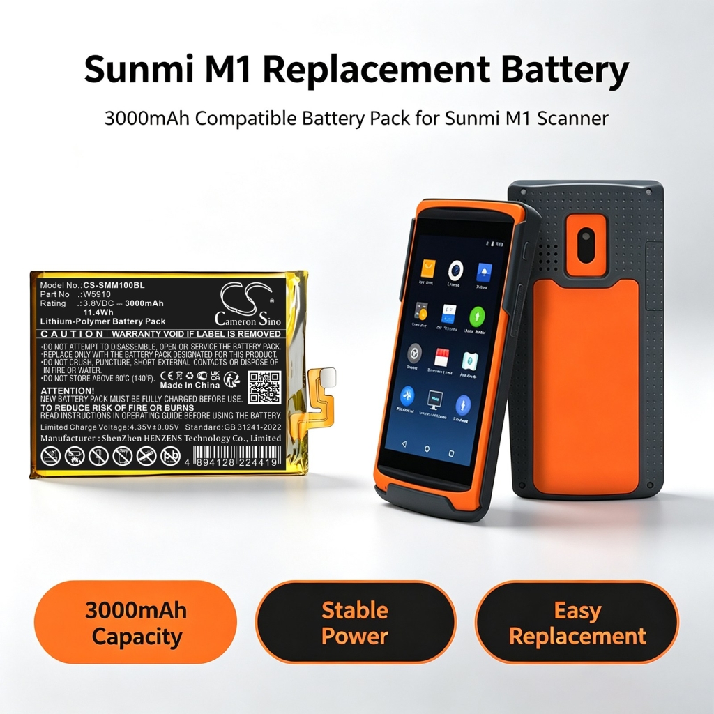 Batterie compatible avec Code à barres, Scanner Batterie du scanner