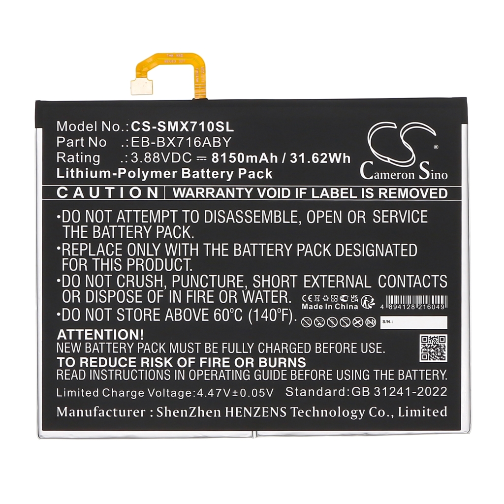 Tablet batterijen Samsung CS-SMX710SL