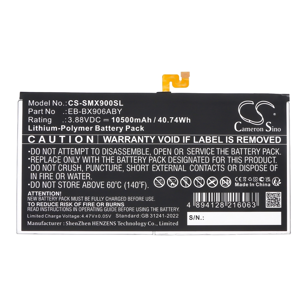 Tablet batterijen Samsung CS-SMX900SL
