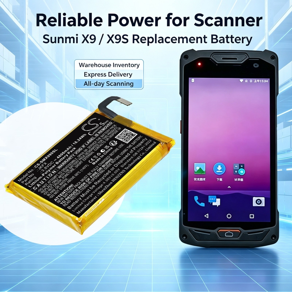 Batterijen compatibel met Sunmi X9 X9 CS-SMX990SL
