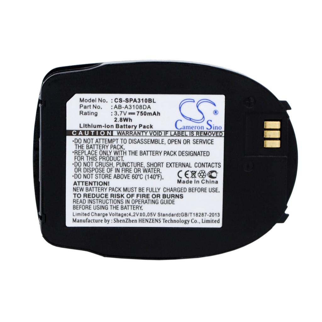 Batterijen compatibel met Samsung SPH-A310 SPH-A310 CS-SPA310BL