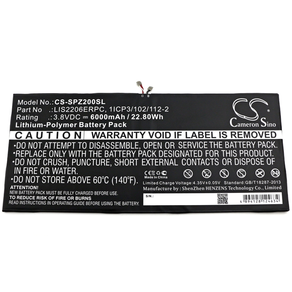 Tablet batterijen Sony CS-SPZ200SL