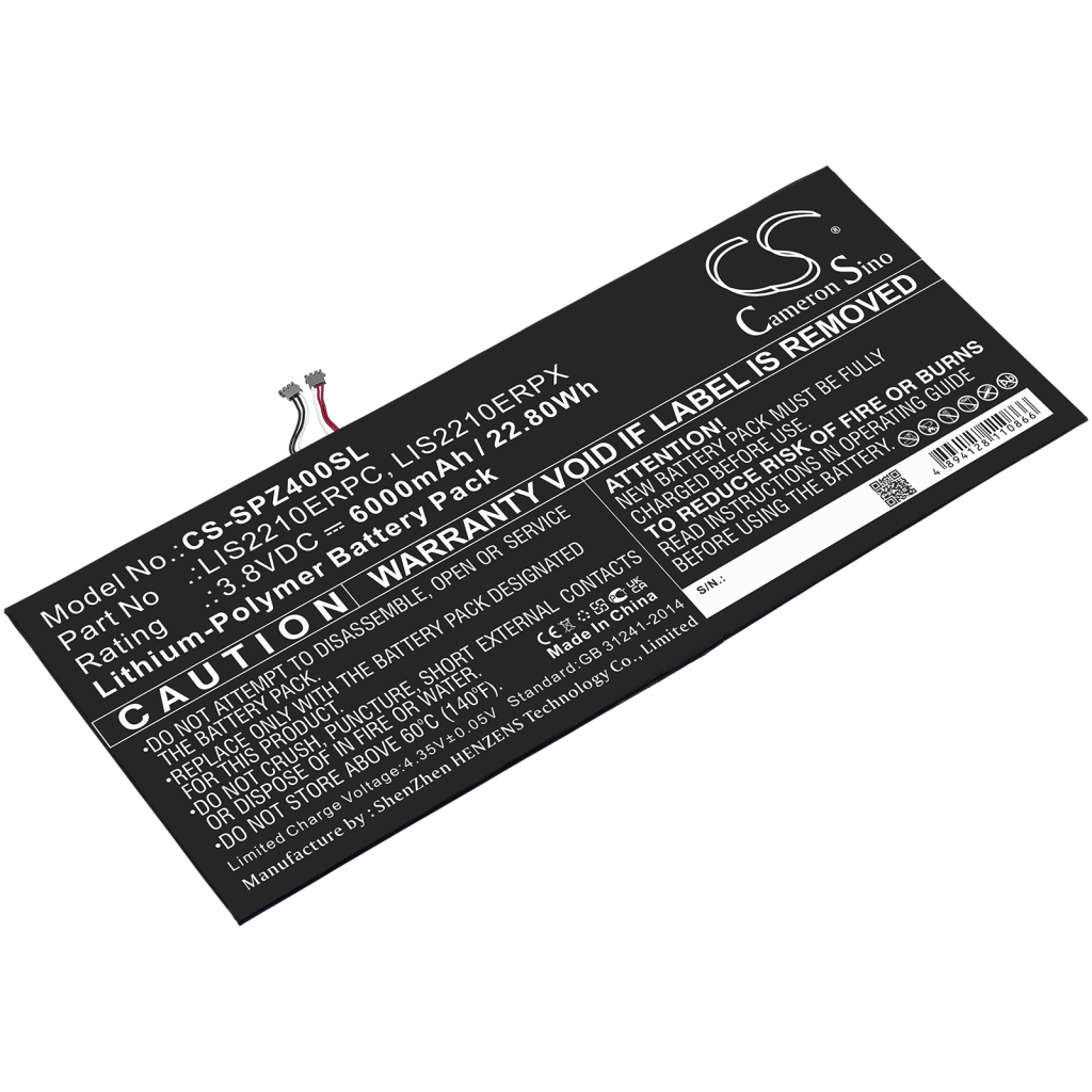 Tablet batterijen Sony CS-SPZ400SL
