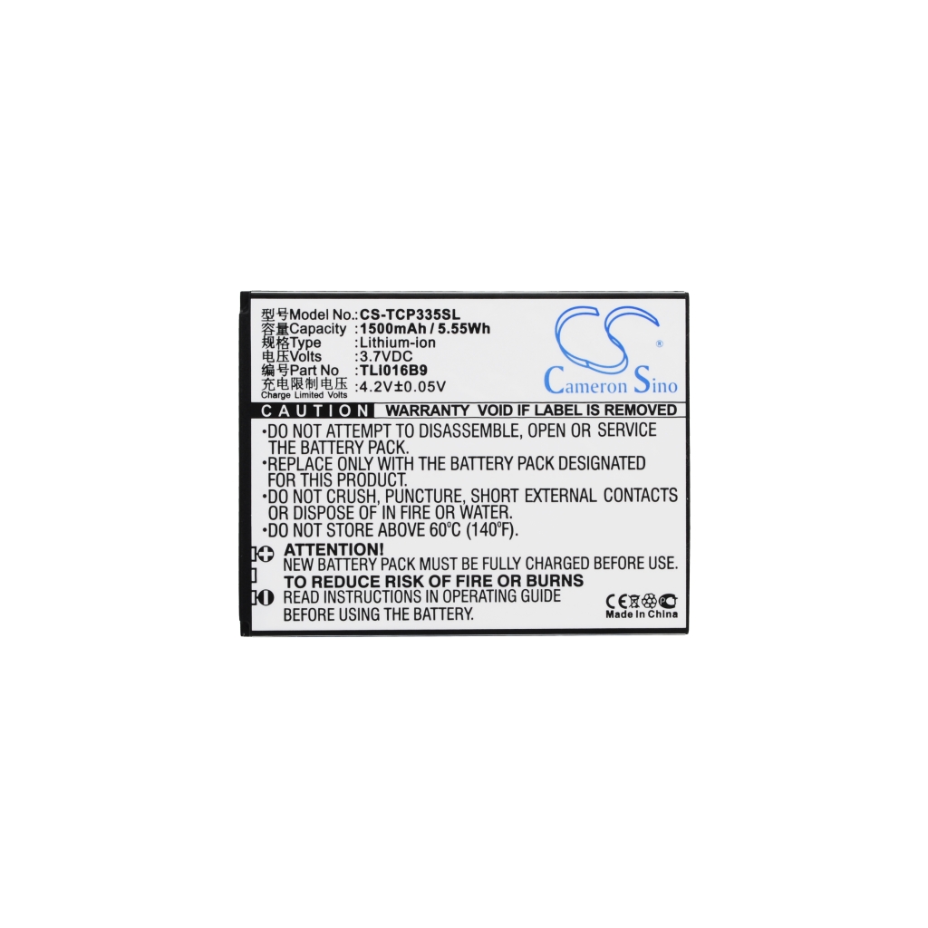 Batterij compatibel met TCL CS-TCP335SL