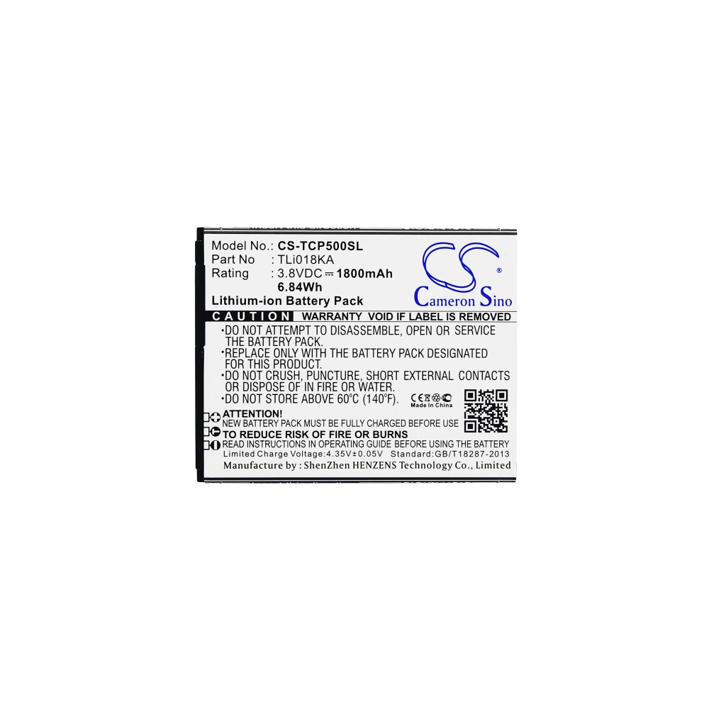 Batterij compatibel met TCL CS-TCP500SL