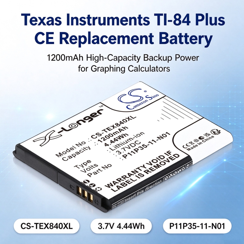 Batterijen compatibel met Texas Instruments TI Nspire CX Nspire CX CAS Graphing CS-TEX840XL