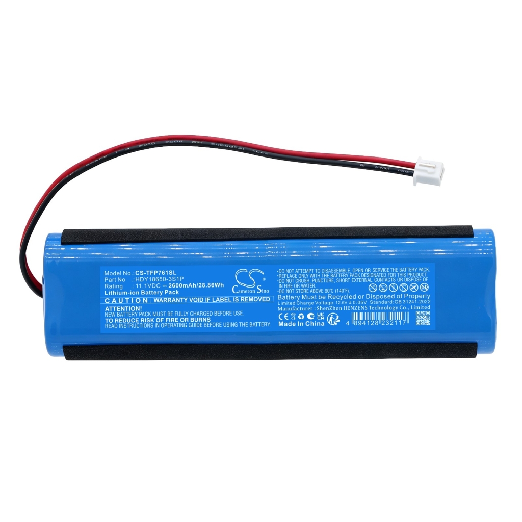 Batterijen compatibel met Tzumi Fitrx Pro 7610 CS-TFP761SL