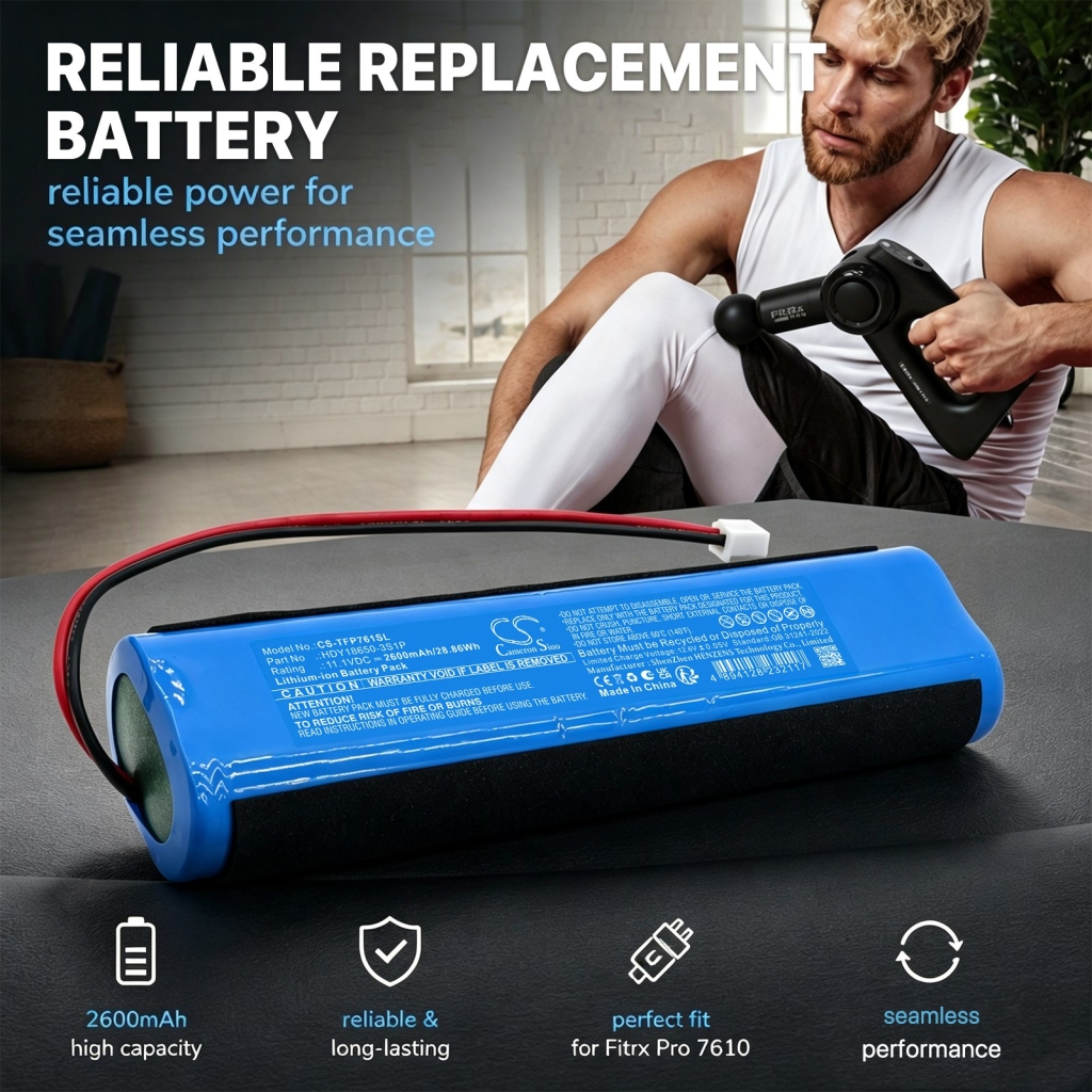 Batterijen compatibel met Tzumi Fitrx Pro 7610 CS-TFP761SL
