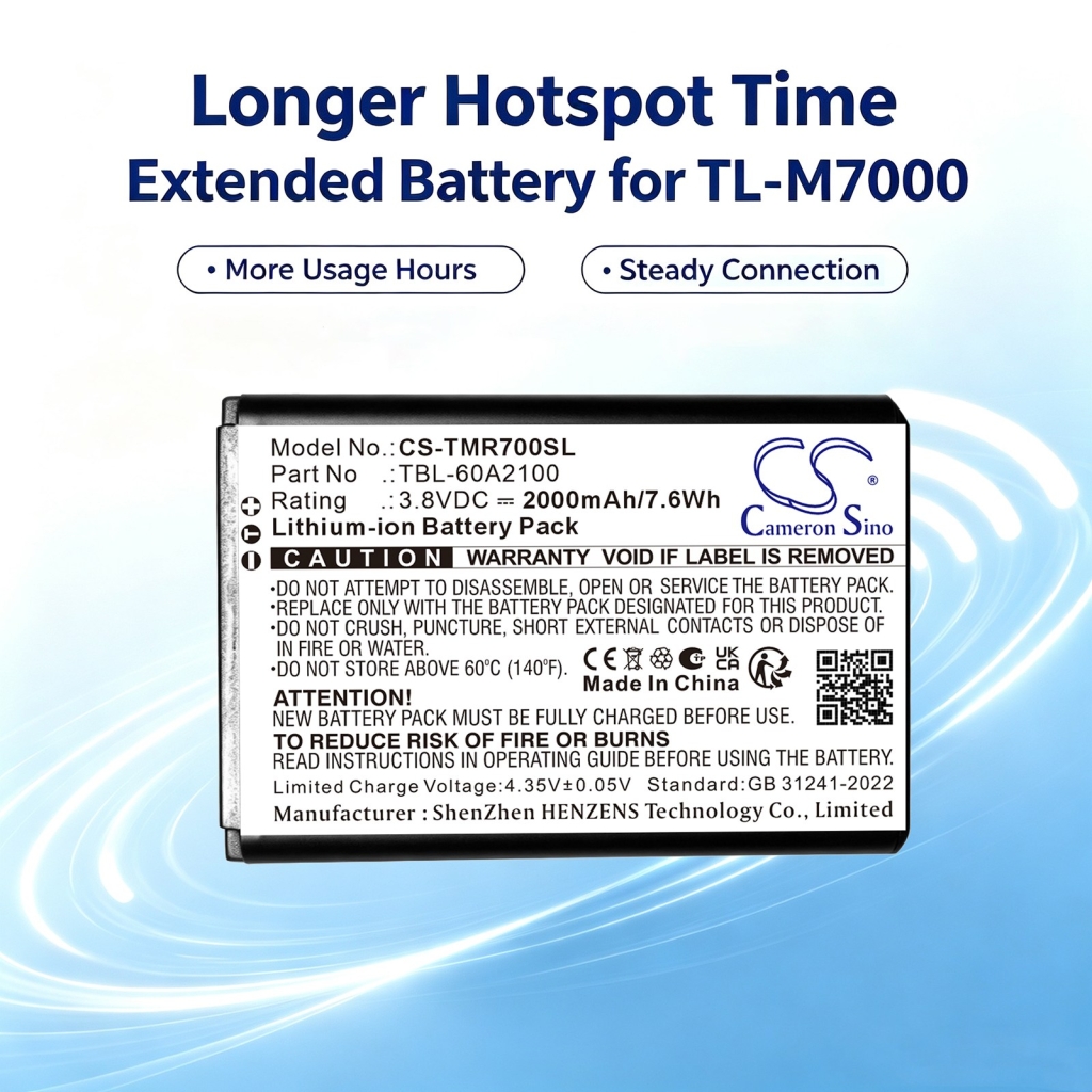 Batterijen compatibel met TP-Link TL-M7000 TL-M7000 CS-TMR700SL