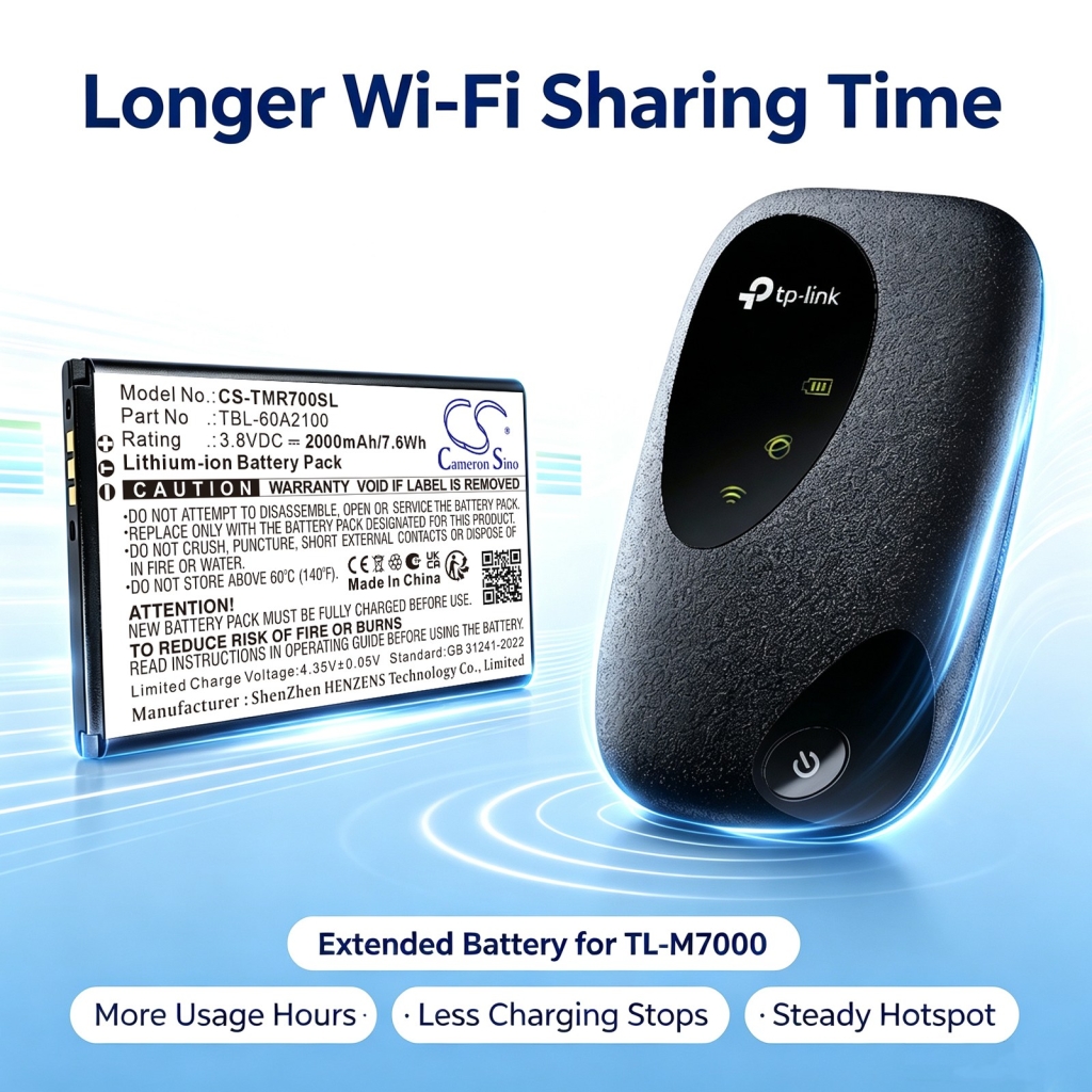 Batterijen compatibel met TP-Link TL-M7000 TL-M7000 CS-TMR700SL