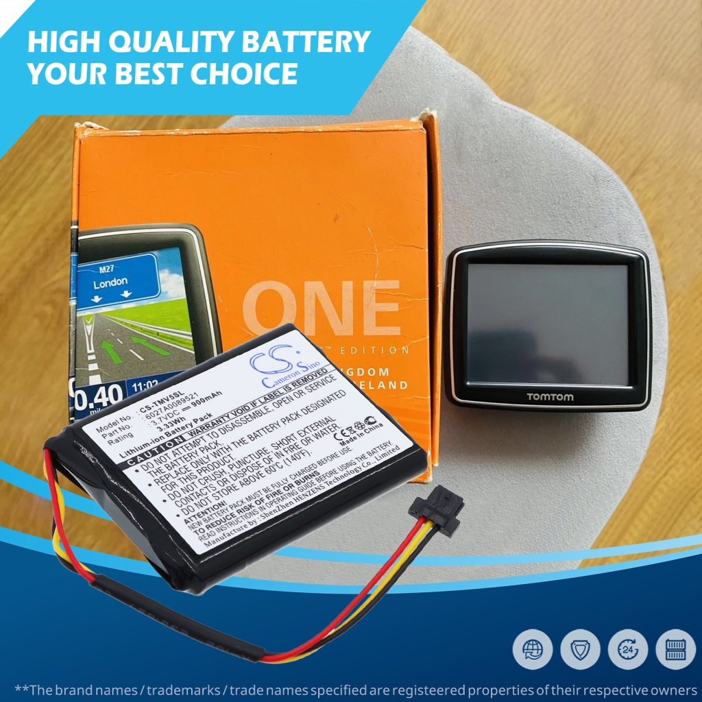 Batterij compatibel met TomTom CS-TMV5SL