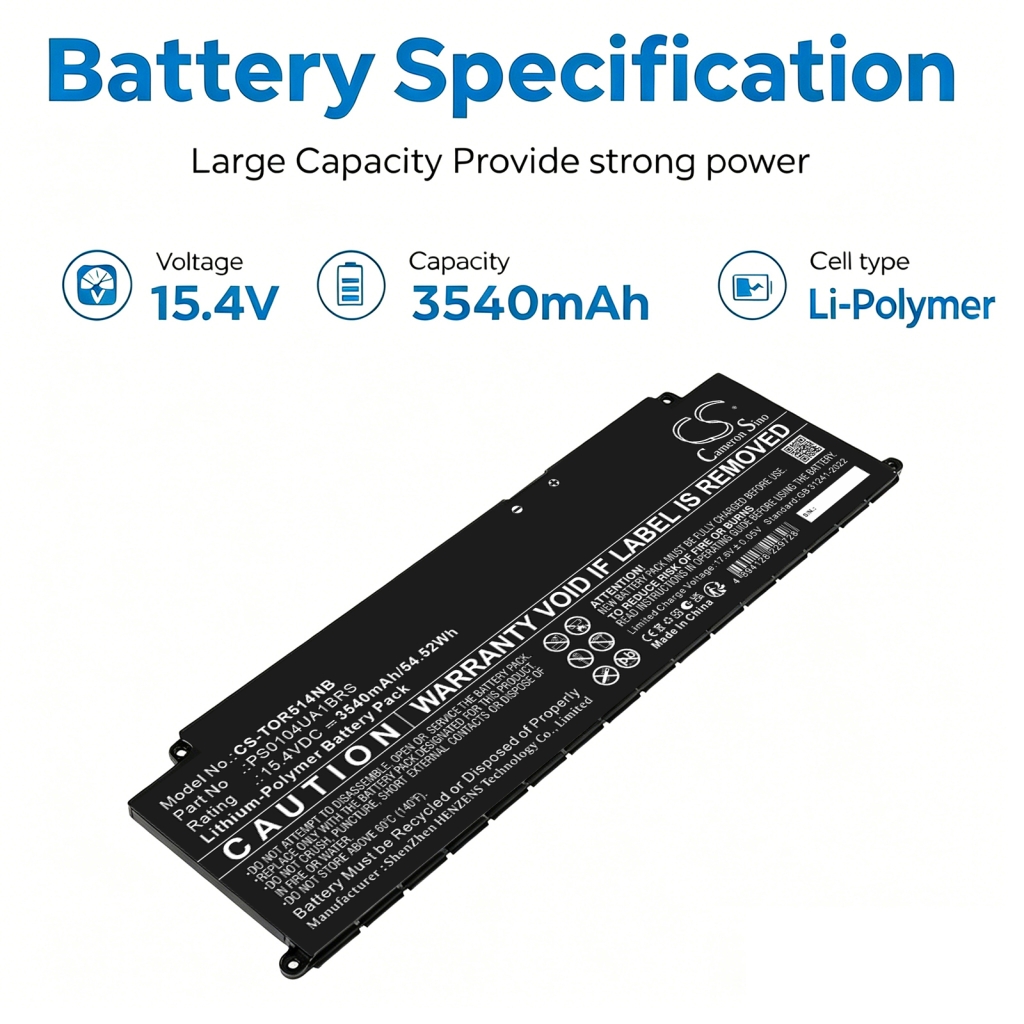 Batterij compatibel met Toshiba CS-TOR514NB