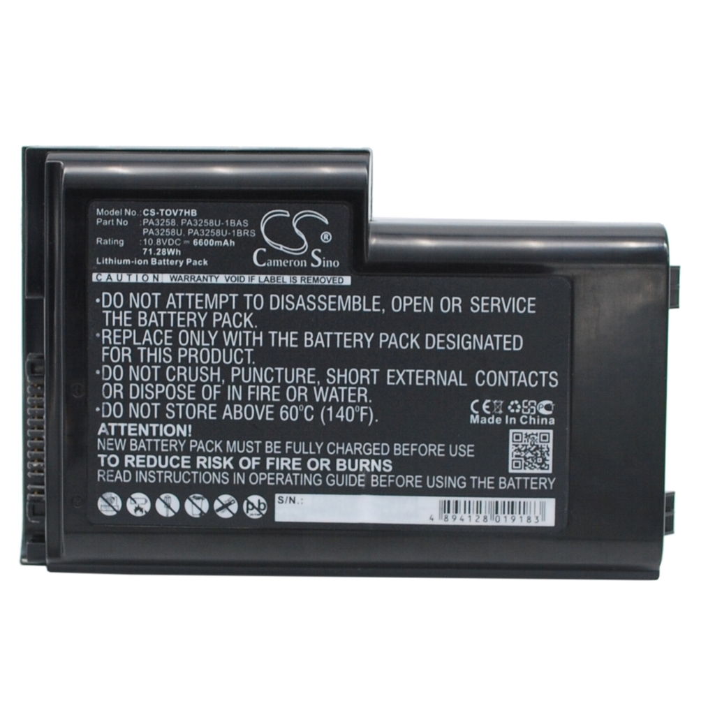 Batterij compatibel met Toshiba CS-TOV7HB