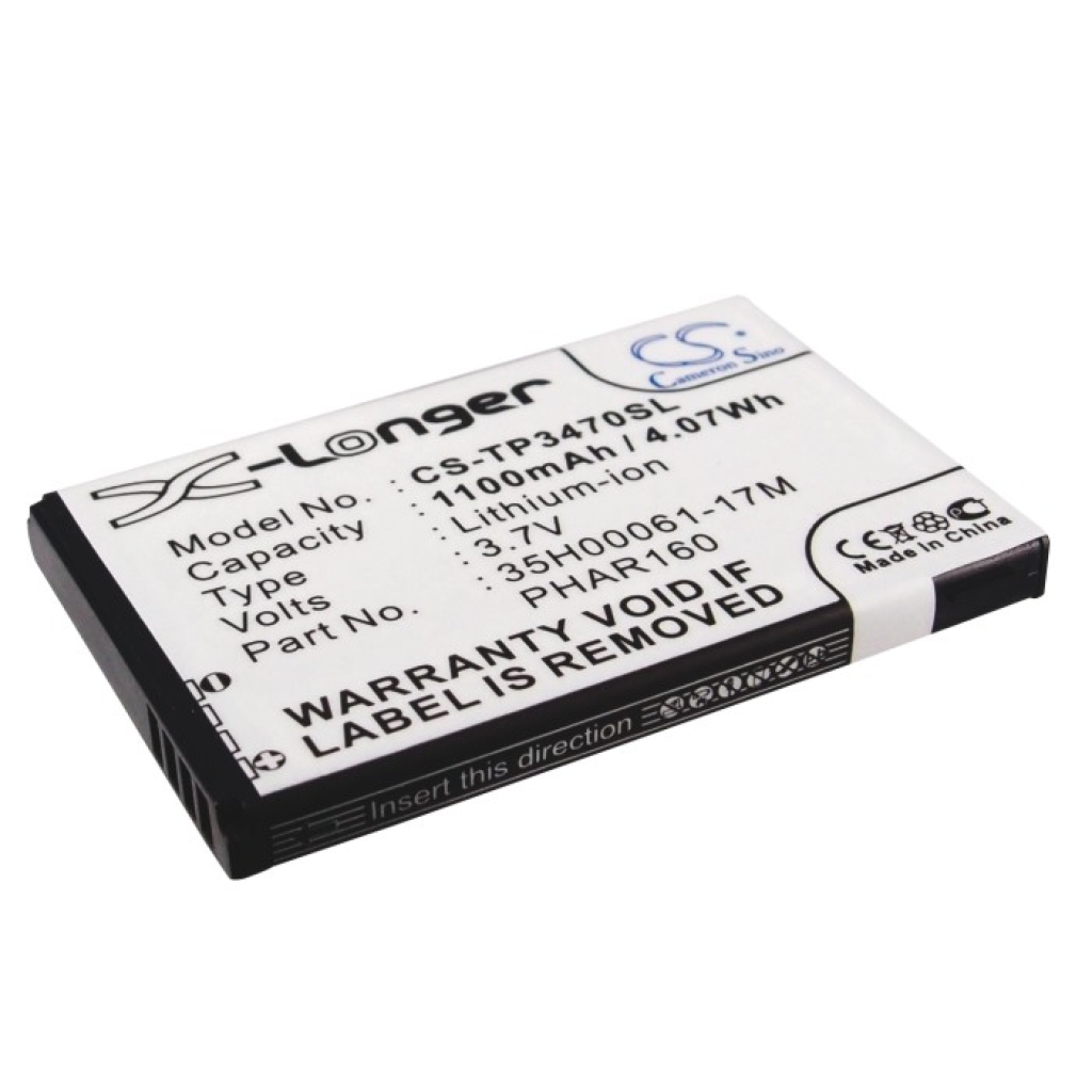 Batterijen compatibel met HTC Pharos Pharos 100 CS-TP3470SL