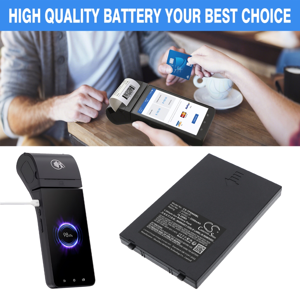Batterij voor betaalterminal Telpo CS-TPS900BL