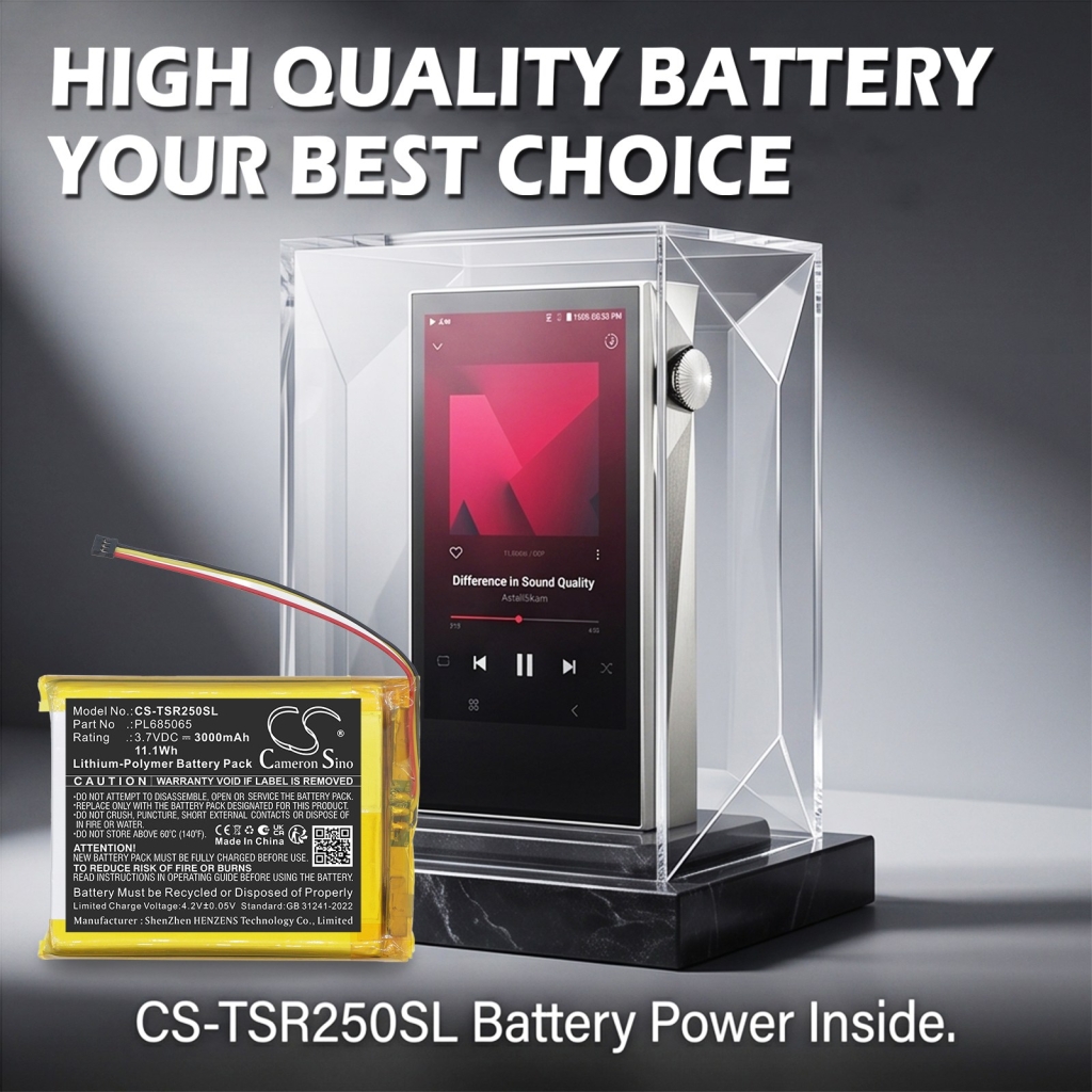 Batterijen compatibel met Astell&Kern SR25 SR25 mk2 CS-TSR250SL