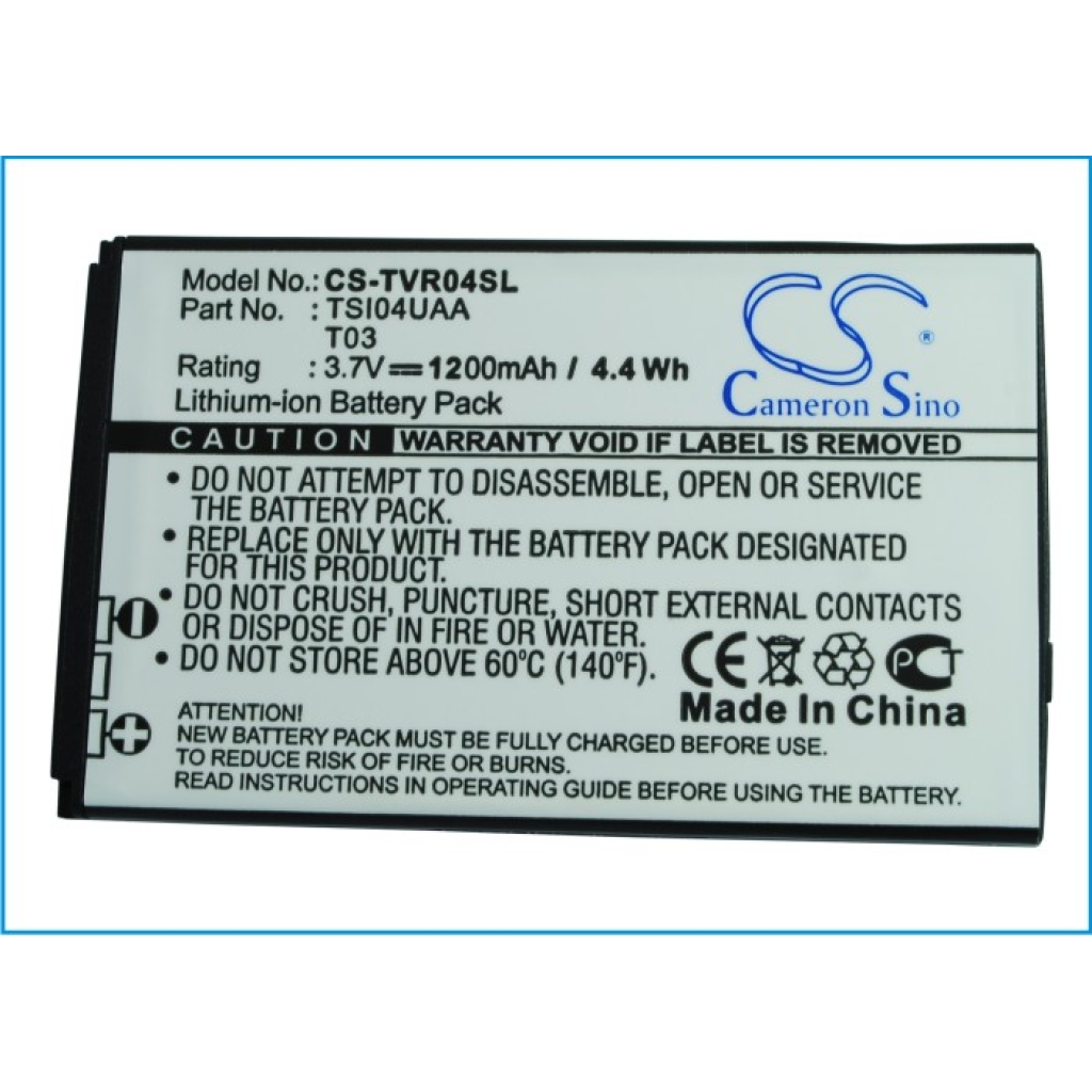 Batterij compatibel met Toshiba CS-TVR04SL