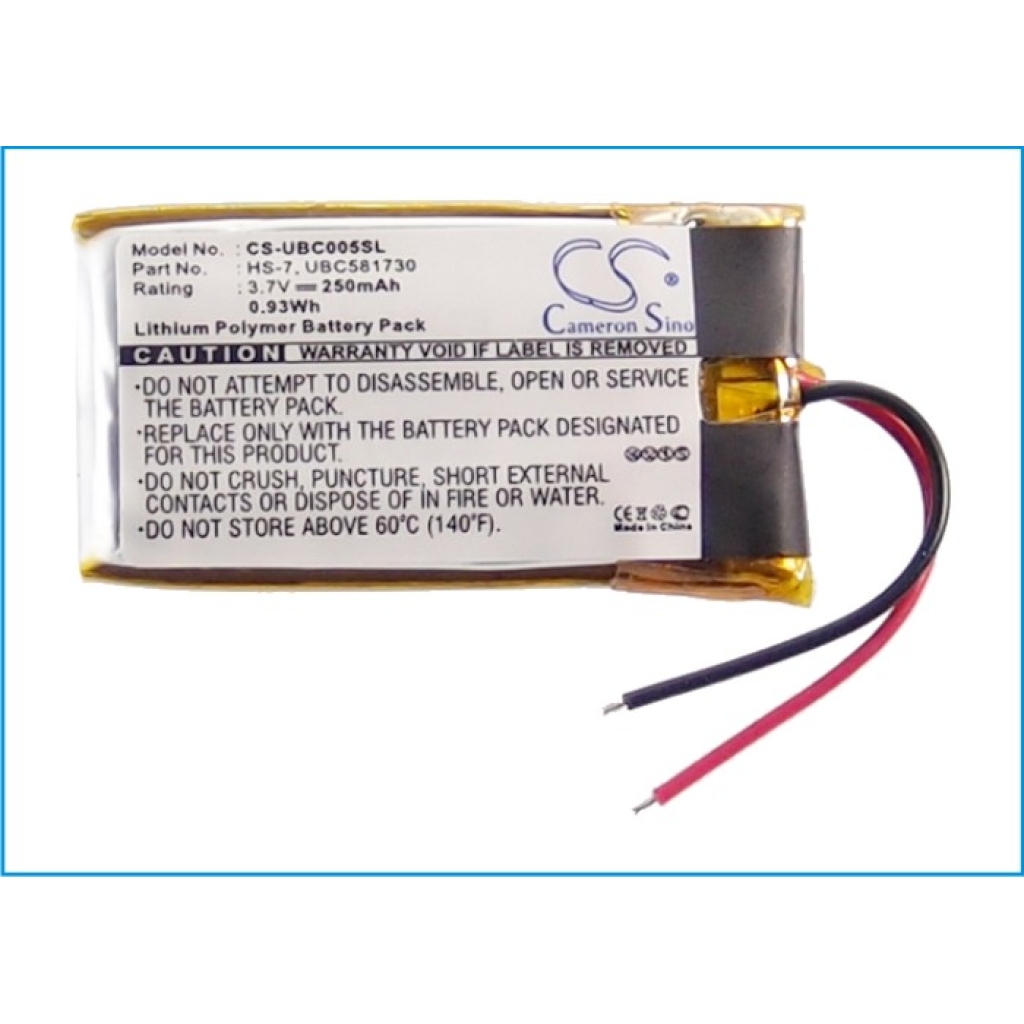 Batterijen Vervangt UBC581730