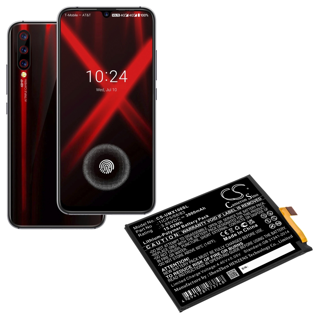 Batterie de téléphone portable Umi CS-UMX100SL