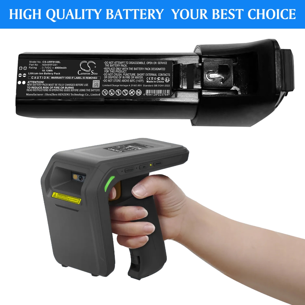 Batterij barcode, scanner Urovo CS-URF910BL