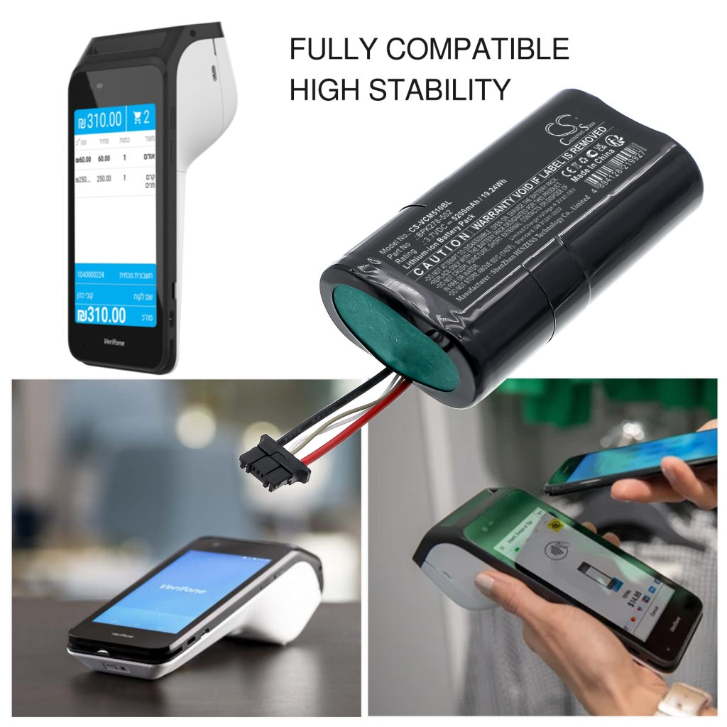 Batterij voor betaalterminal Verifone CS-VCM510BL