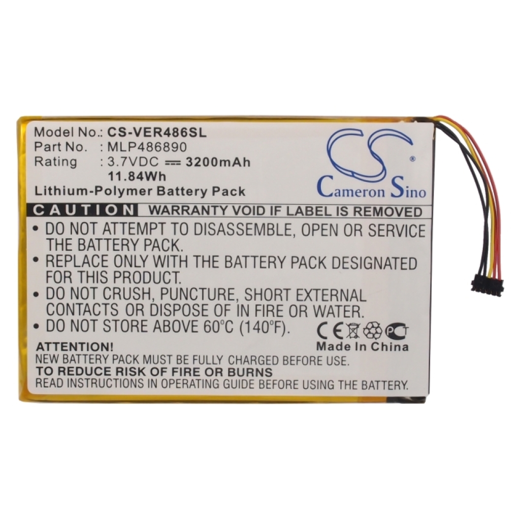 Compatibele batterijvervanging voor ViewSonic MLP486890