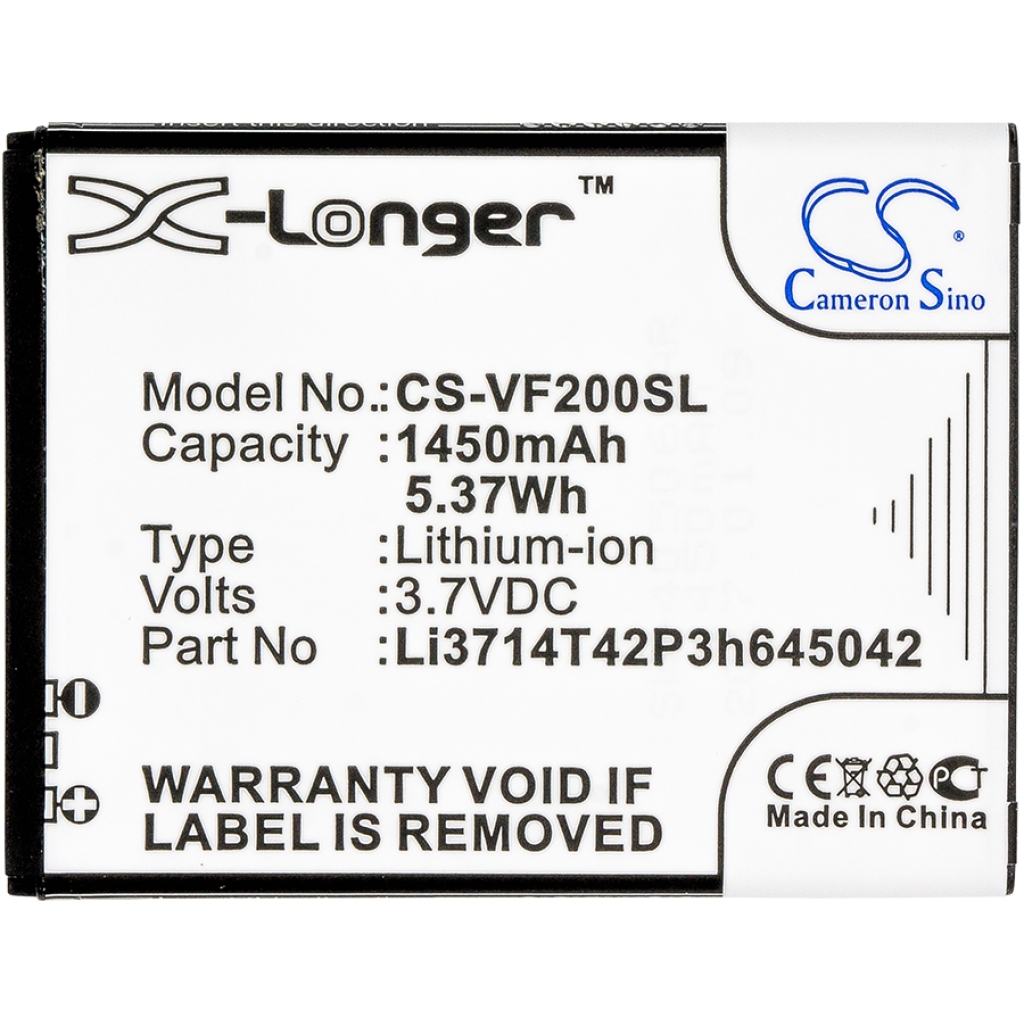 Batterie de téléphone portable Vodafone CS-VF200SL