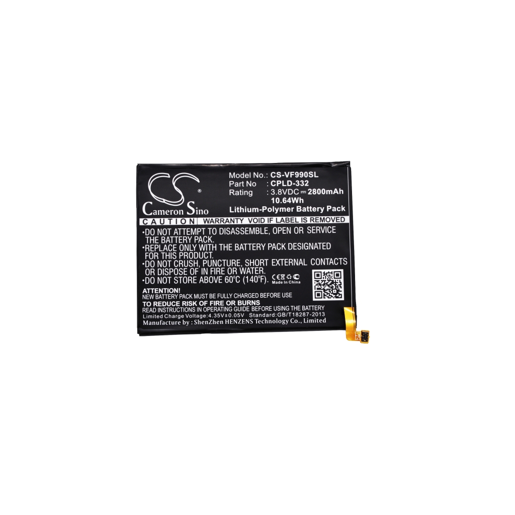 Batterij compatibel met Vodafone CS-VF990SL