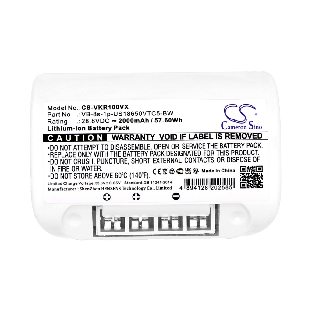 Batterijen voor stofzuigers Vorwerk CS-VKR100VX